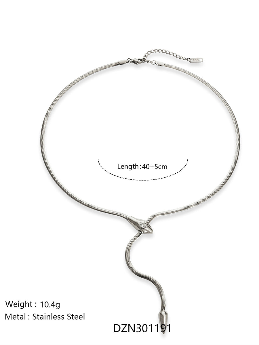 Unique Vintage-style Snake-shaped Titanium Steel Necklace