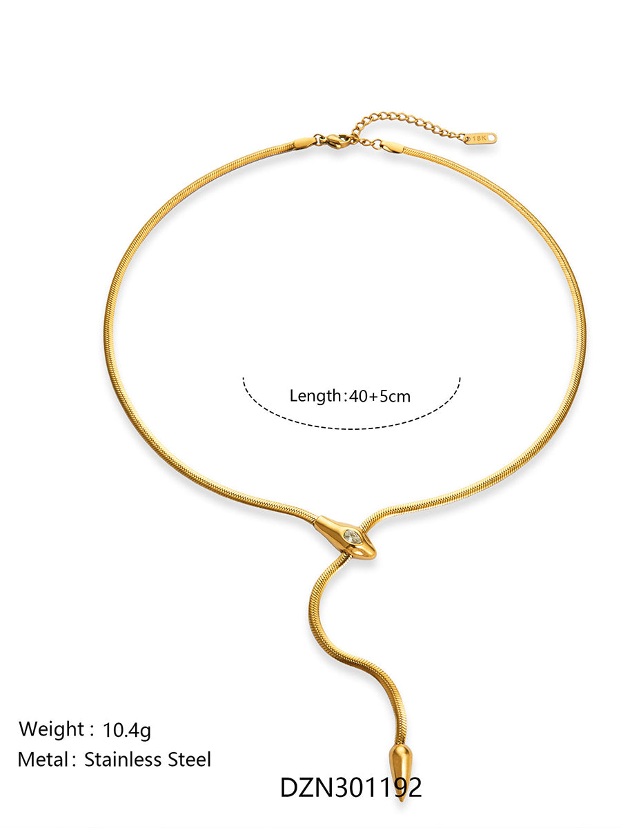 Unique Vintage-style Snake-shaped Titanium Steel Necklace
